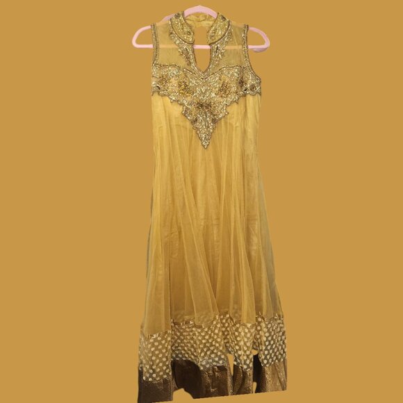 Indian Anarkali Dress//Zari - Picture 1 of 7